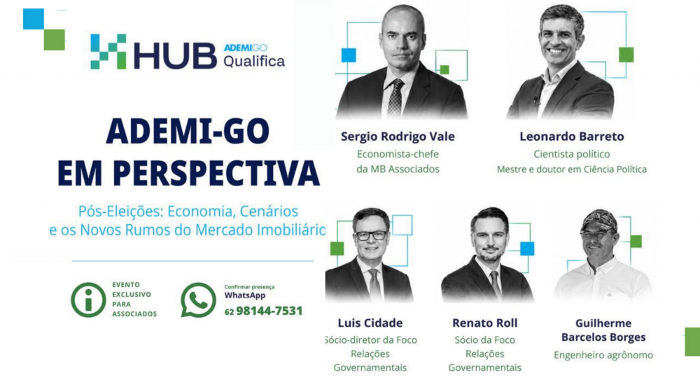 ADEMI-GO em Perspectiva debate economia e os novos rumos do mercado imobiliário pós-eleições