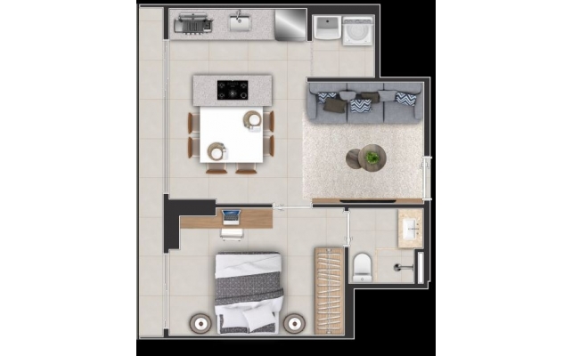 Apartamento 47 m²