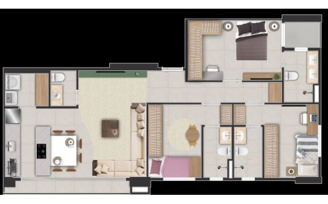 Apartamento 104 m² - Decorado 