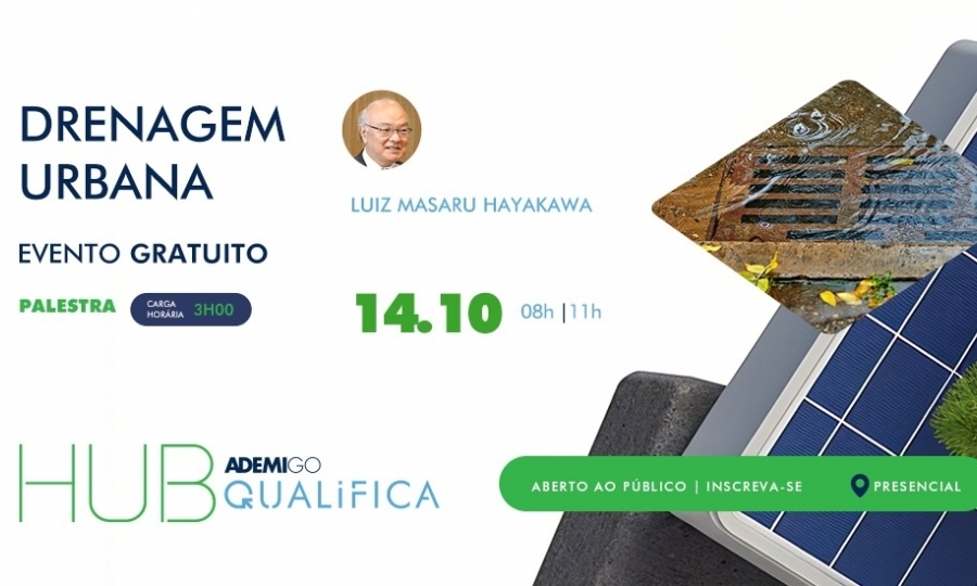 Evento gratuito da Ademi-GO discute Drenagem Urbana com Luiz Masaru Hayakawa