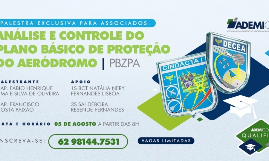 Ademi-GO realiza palestra técnica sobre segurança e planejamento urbano em áreas próximas a aeródromos