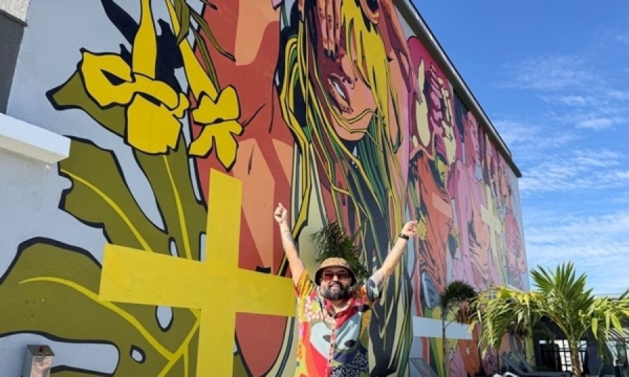 Arte nas alturas: Coletivo Bicicleta Sem Freio pinta mural gigante em rooftop a 105 metros de altura em Goiânia